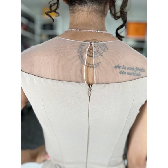 Gustavo Cadile Beige Embroidered Sheath Dress $995 - Picture 7 of 10